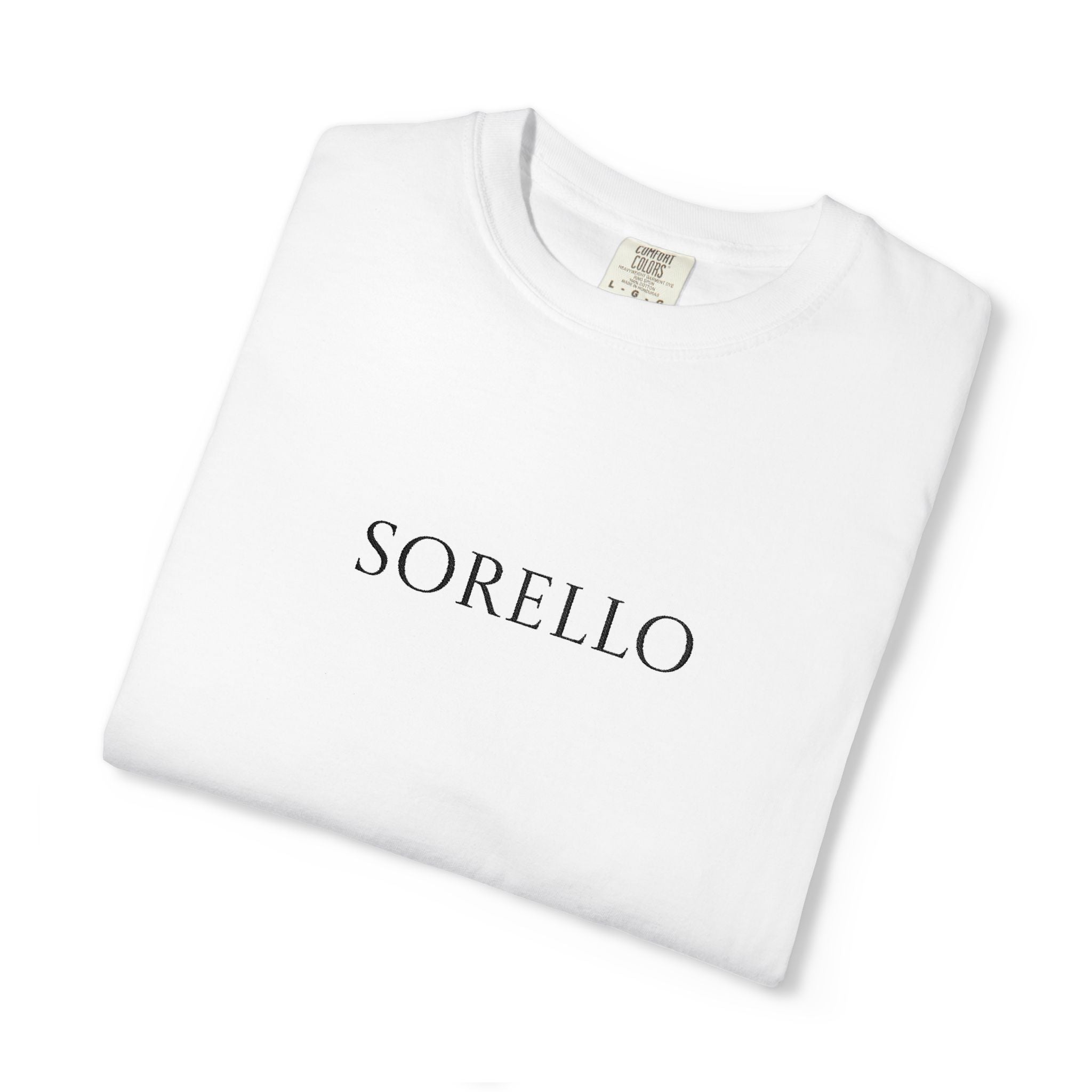 WHITE EMBROIDERED SORELLO T-SHIRT