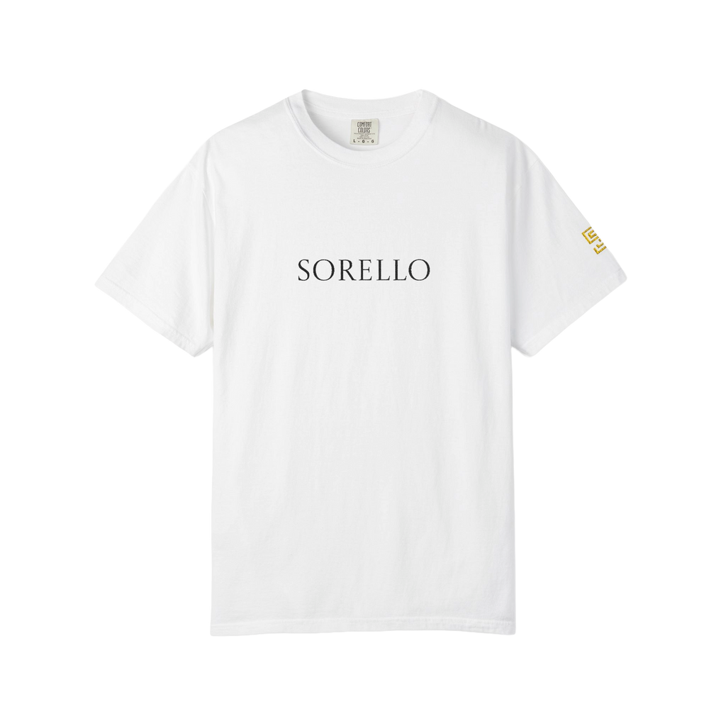 WHITE EMBROIDERED SORELLO T-SHIRT
