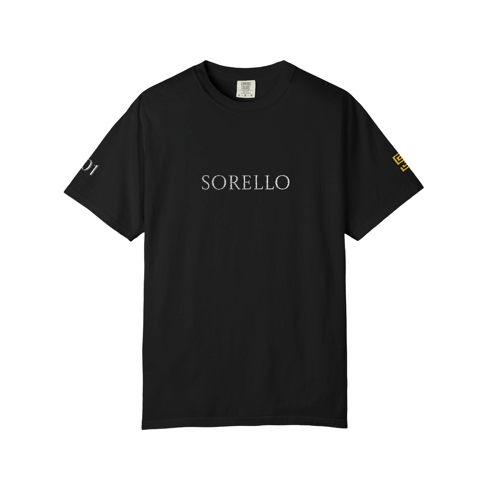 BLACK EMBROIDERED SORELLO T-SHIRT