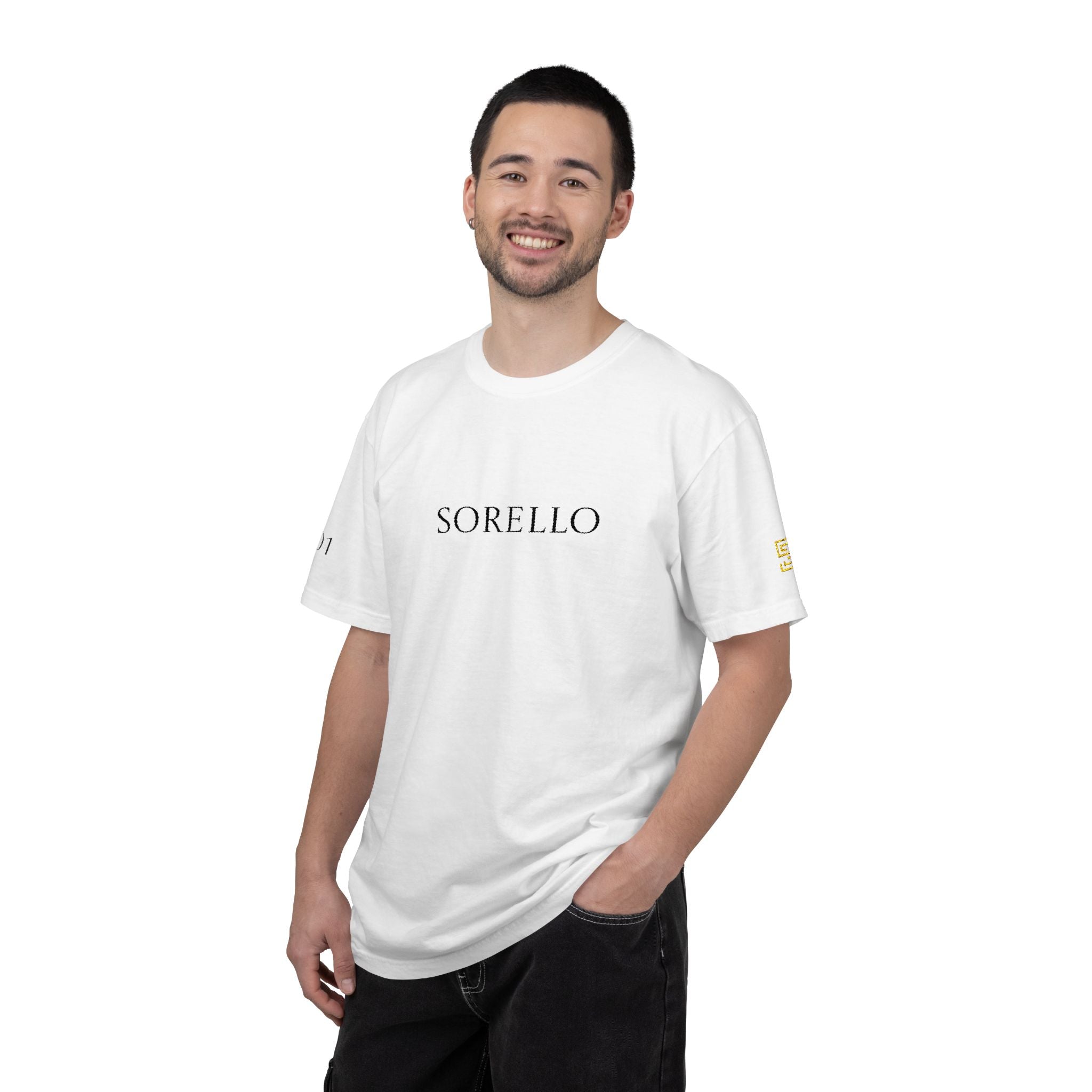 WHITE EMBROIDERED SORELLO T-SHIRT