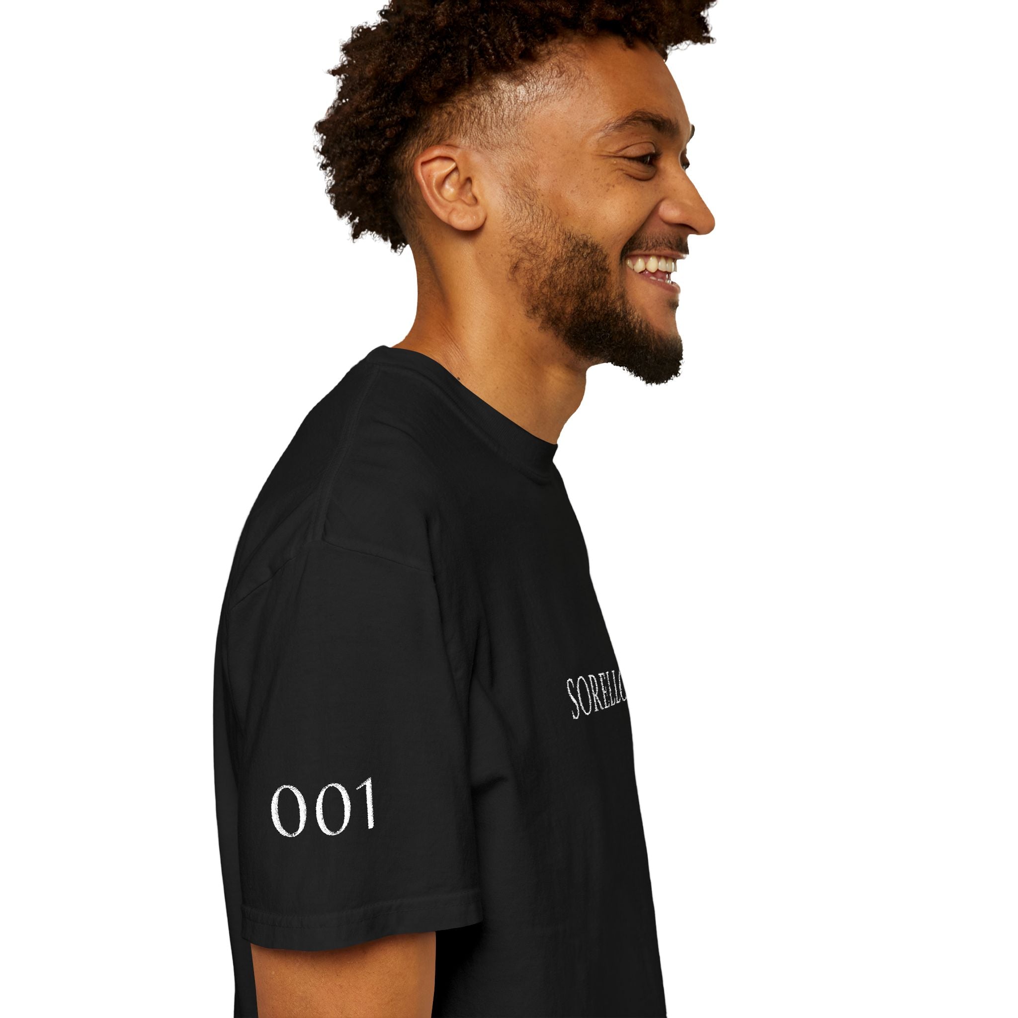 BLACK EMBROIDERED SORELLO T-SHIRT